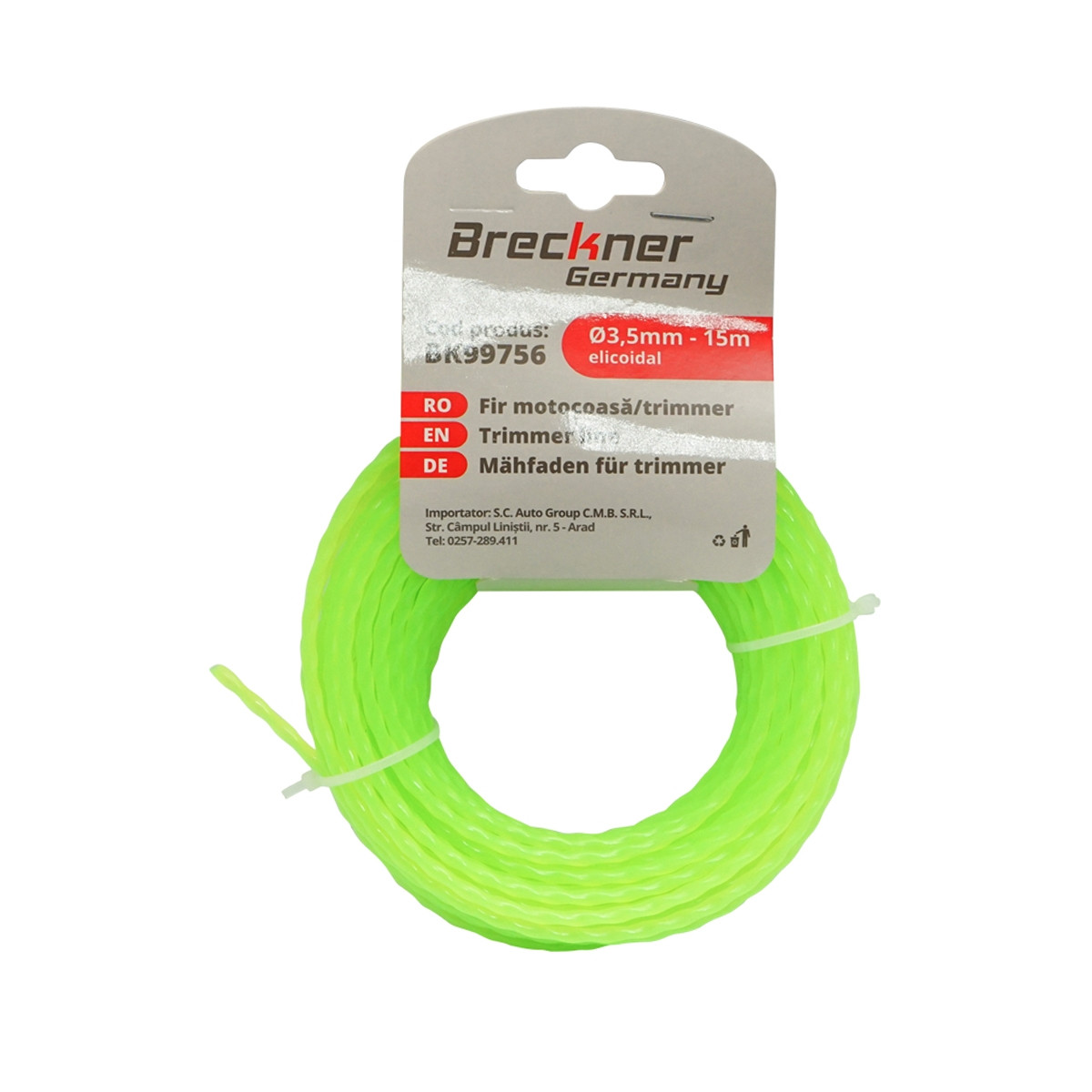 Fir elicoidal pentru motocoasa 3.5mm x 15m, Cod: BK99756, Brand: BRECKNER GERMANY - 1 | YEO