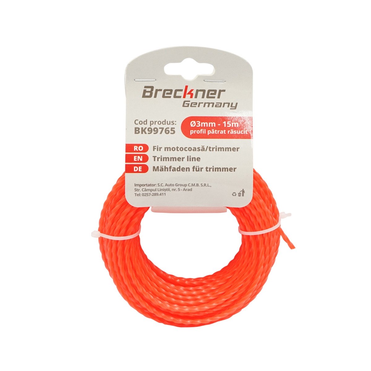 Fir patrat rasucit pentru motocoasa 3mmx15m, Cod: BK99765, Brand: BRECKNER GERMANY - 1 | YEO