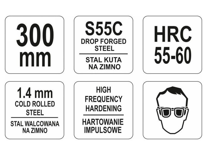 Foarfece de tăiat plăci YATO 300 mm drept - 2 | YEO