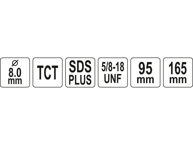 Freză circulară YATO Centrare 8 mm 5/8" SDS-Plus