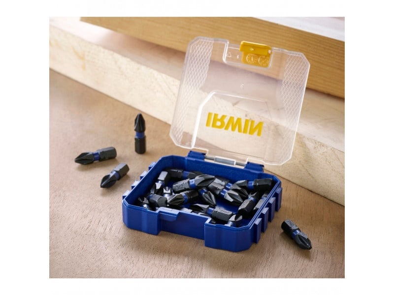 IRWIN Impact Pro set de vârfuri de biți PH2 x 25 mm + suport vârfuri de biți (20 buc)