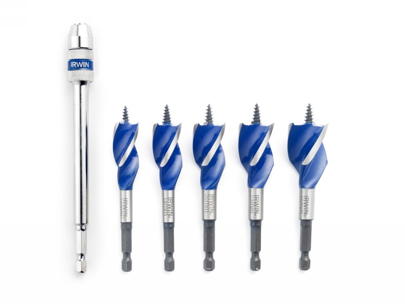 IRWIN Set de burghie pentru lemn 5 piese Bit Blue Groove 6x - 2 | YEO