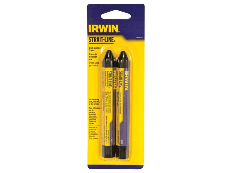 IRWIN Strait-Line Grease Pencil negru (2 bucăți)