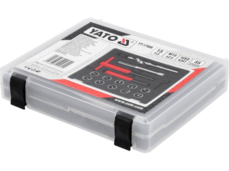 Kit de reparare a filetului YATO 30 bucăți M16 x 2 mm - 2 | YEO