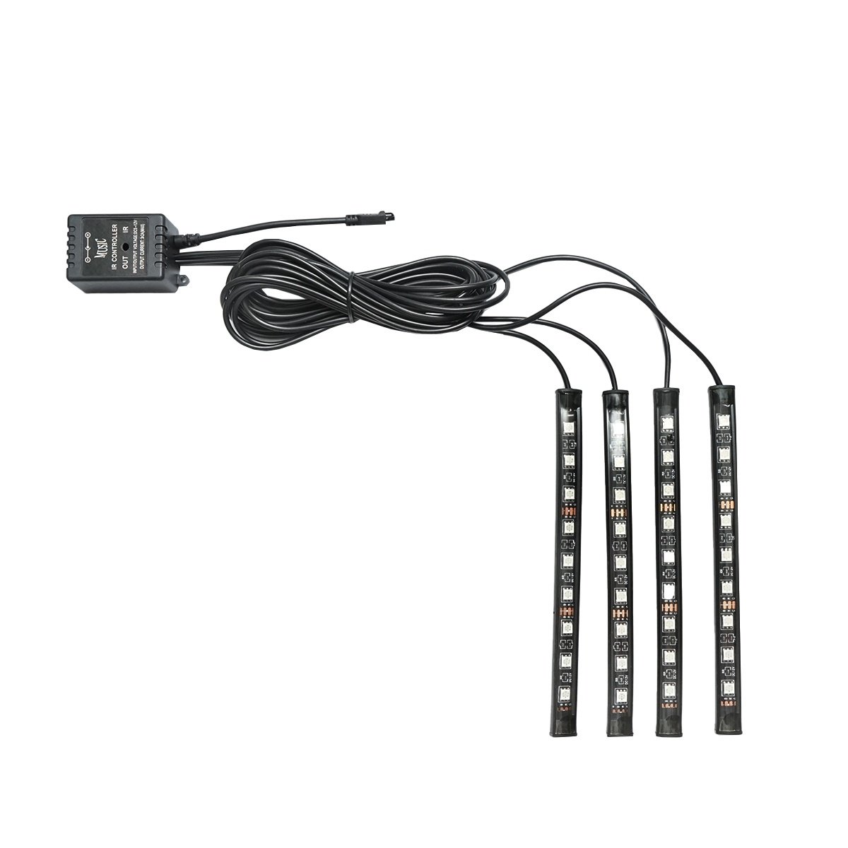 Kit lumini ambientale interior auto RGB LED 12V/6A cu telecomanda, Cod: BK80028, Brand: BRECKNER GERMANY - 1 | YEO