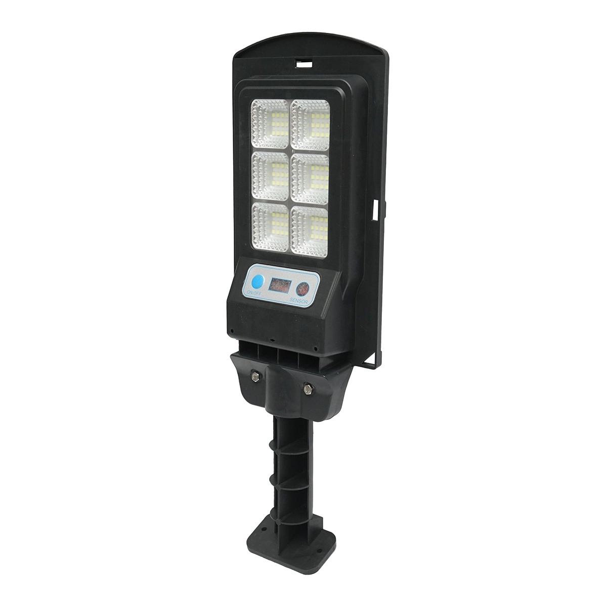 Lampa solara LED iluminat stradal 6500K cu panou solar 3W, baterie 18000mAh, telecomanda, prindere pe stalp IP67, Cod: BK79616, Brand: BRECKNER GERMANY