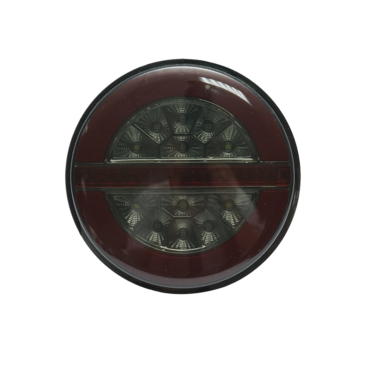 Lampa stop spate rotunda LED NEON fumuriu 12-24V cu 4 functii 140x35mm , Cod: BK79682, Brand: BRECKNER GERMANY