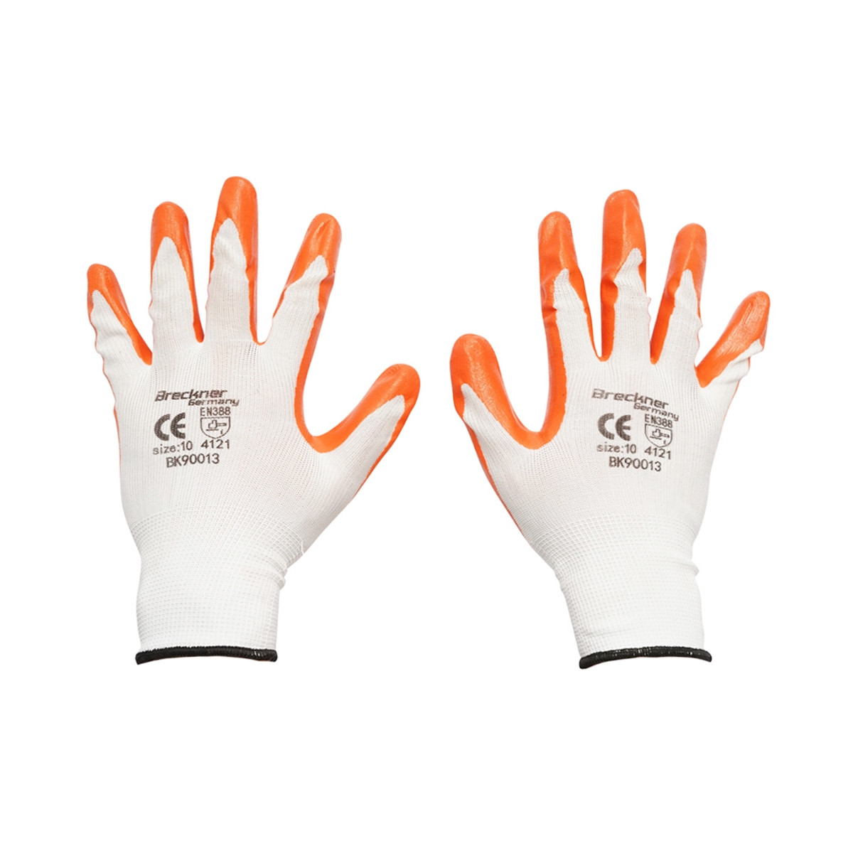 Manusi de protectie sintetice cauciucate alb-portocaliu marimea 10, Cod: BK90013, BRECKNER GERMANY - 1 | YEO