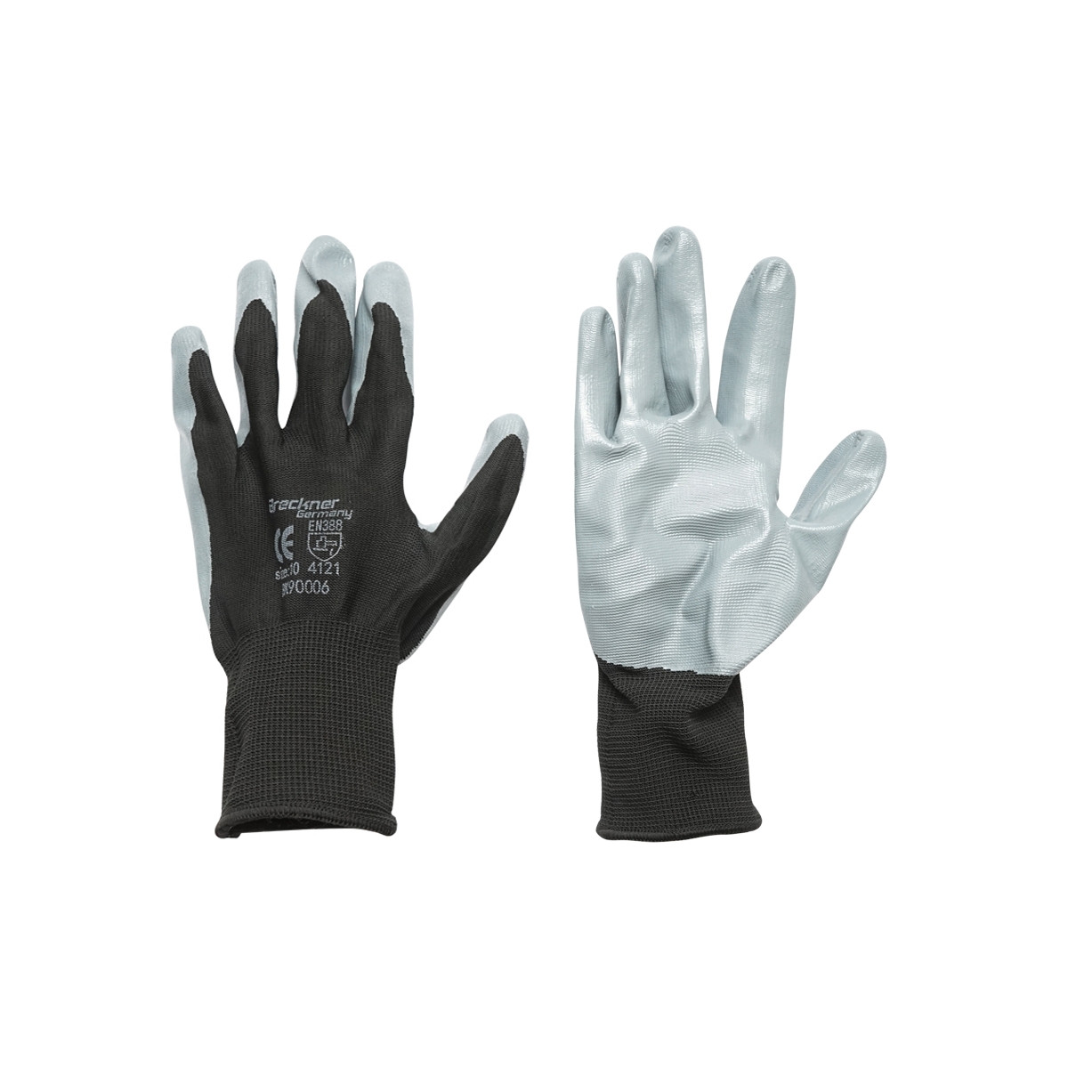 Manusi de protectie sintetice cauciucate nitrilic negru-gri marimea, Cod: BK90006, BRECKNER GERMANY