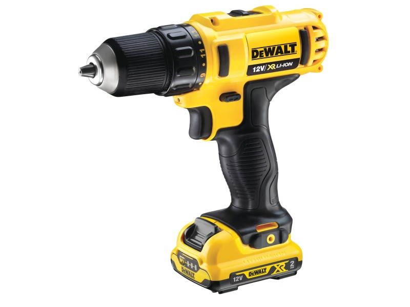 Mașină de găurit cu acumulator DEWALT 12 V fără perie de carbon (2 x acumulator 2.0 Ah + încărcător) DCD710D2