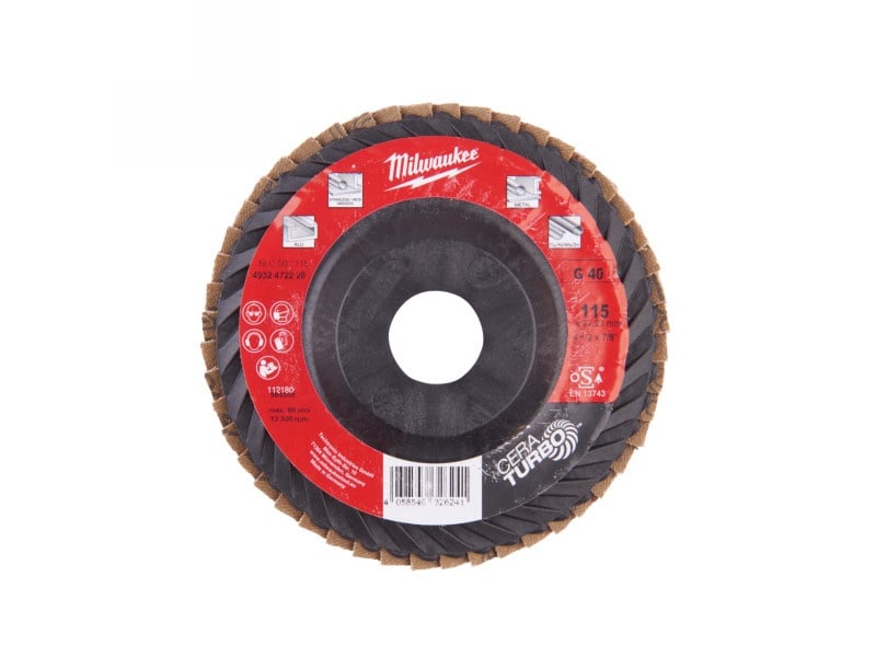 MILWAUKEE Disc abraziv 115 x 22,2 mm / granulație ceramică P40 SLC50 Cera Turbo