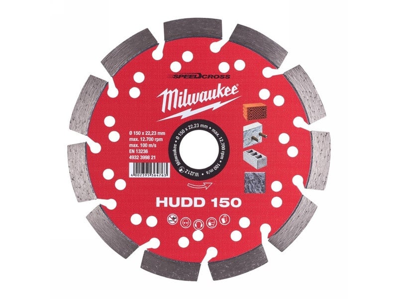 MILWAUKEE Disc diamantat de tăiere 150 x 2,6 x 10 x 22,2 mm segmentat HUDD