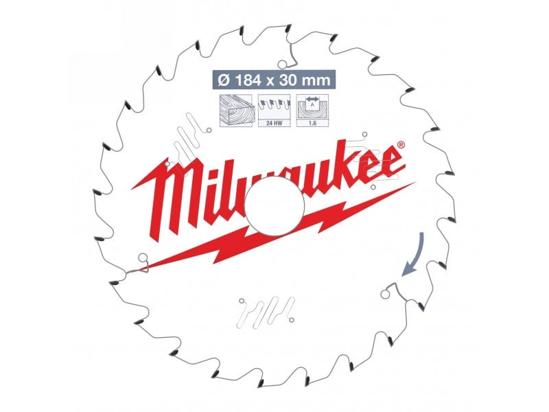 MILWAUKEE Lamă de ferăstrău pentru lemn 184 x 30 x 2,2 mm / 24T ATB