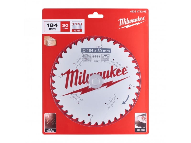 MILWAUKEE Lamă de ferăstrău pentru lemn 184 x 30 x 2,2 mm / 40T ATB