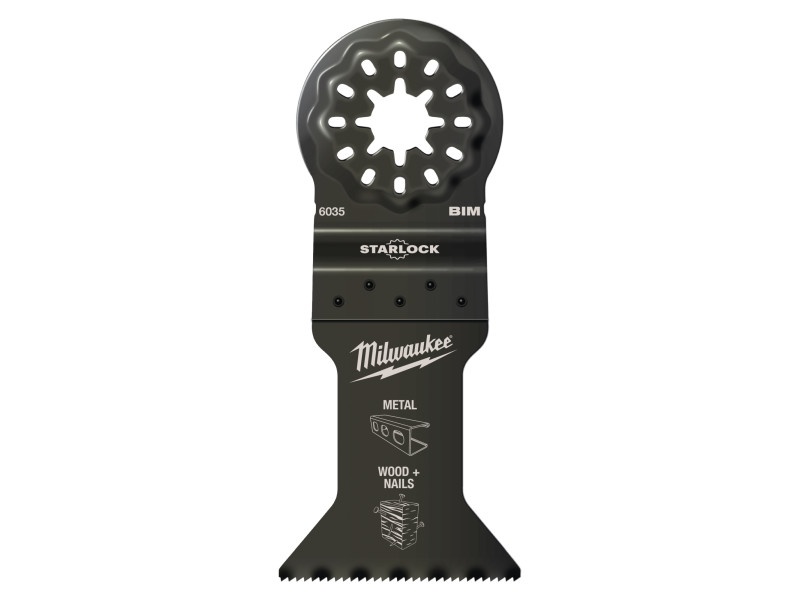 MILWAUKEE Pânză de ferăstrău bimetalică (metal, lemn + cui) 43 x 47 mm Multitool Starlock