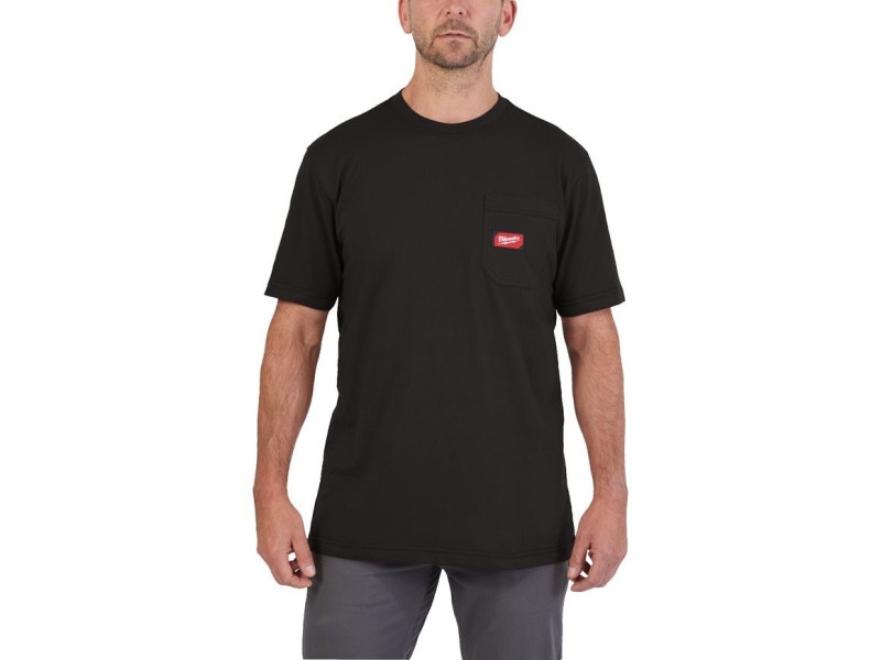 MILWAUKEE Tricou cu buzunare cu mânecă scurtă negru WTSSBL S