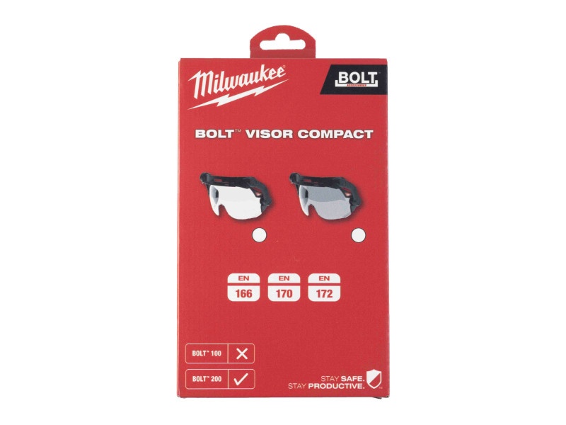 Ochelari de protecție pentru casca MILWAUKEE BOLT™ 200, transparenți - 2 | YEO