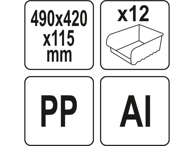 Organizator YATO 490 x 420 x 115 mm - 3 | YEO