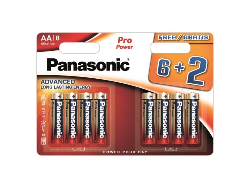 PANASONIC AA/pencil baterii alcaline cu durată de viață super lungă 1,5 V (8 buc)