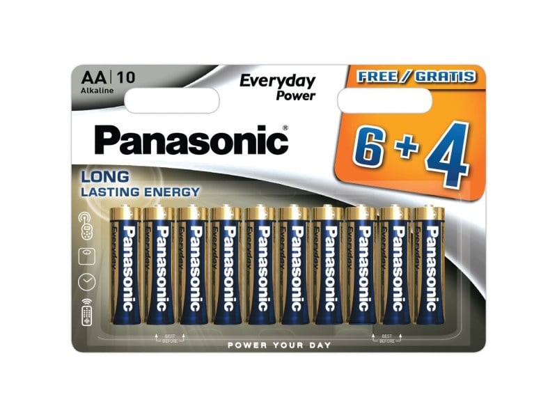 PANASONIC AA/pencil baterii alcaline de lungă durată 1,5 V (10 buc)