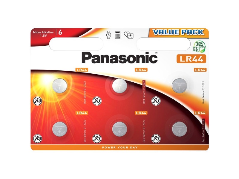 PANASONIC LR44 celulă buton alcalină 1,5 V (6 buc)