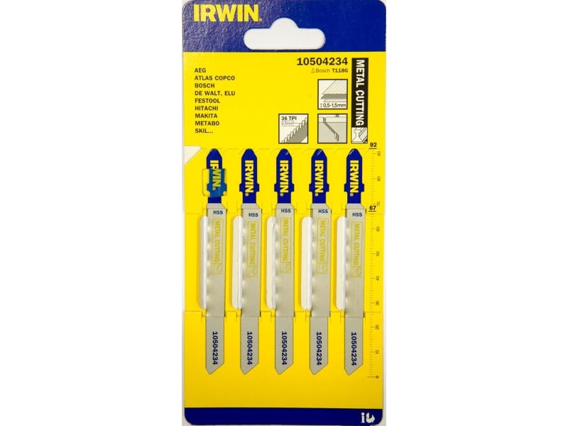 Pânză de ferăstrău circular IRWIN T118G x 92/2,6/1,3 mm HSS (5 bucăți)