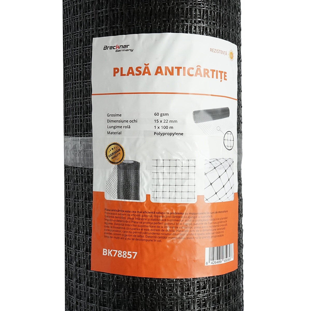 Plasa anti cartita 60g, 1x100m cu ochi 15x22mm, Cod: BK78857, Brand: BRECKNER GERMANY