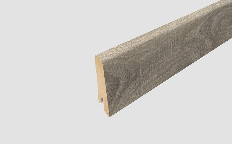 Plinta Mdf, 240 x 1.4 x 8 cm, L386, pentru Parchet laminat Egger Pro, Stejar bardolino gri, EPL036N, Egger