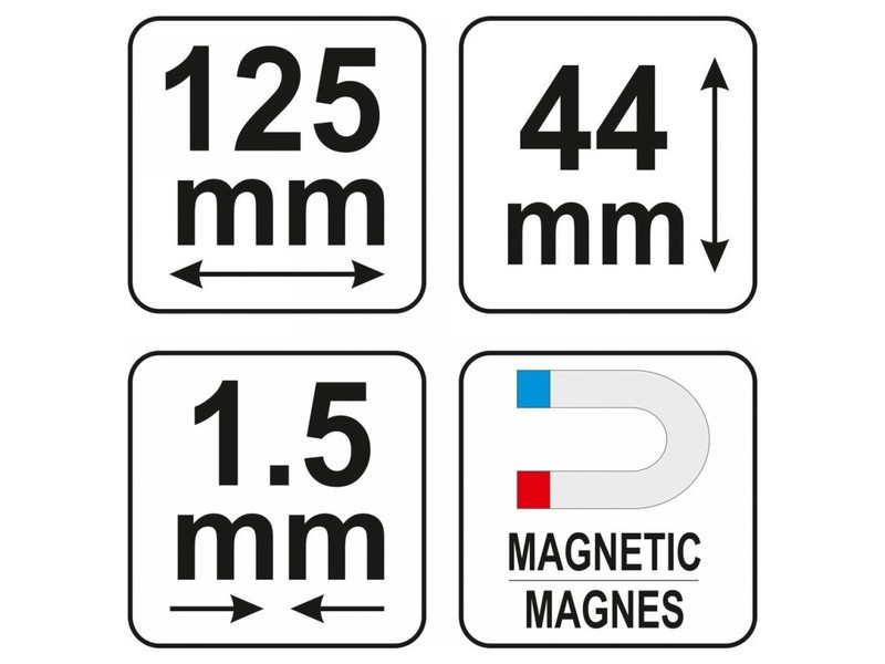 Șablon de profil YATO 125 mm - 3 | YEO