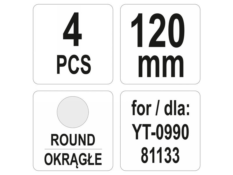 Set mâner daltă YATO 4 piese (pentru YT-0990, YT-09904)