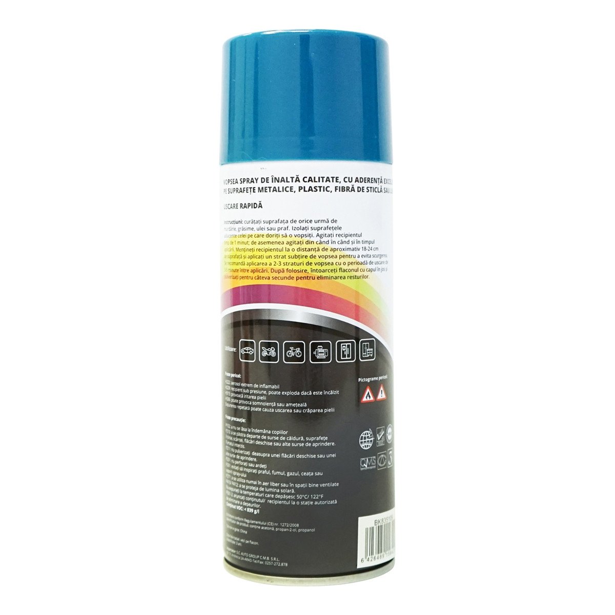 Spray vopsea auto albastru tip Lemken profesionala cu uscare rapida 450ml, Cod: BK835109,Brand: MAGIC - 2 | YEO