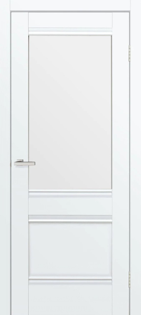 Usa interior, Valencia White Silk Matt G, lemn & mdf, 60x200cm, alb mat, reversibila, KDoors