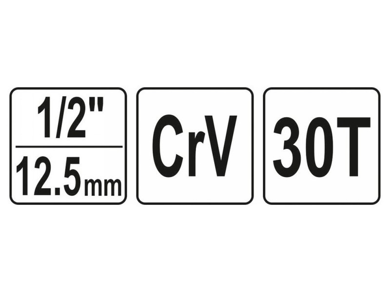 YATO arbore de acționare cu clichet 1/2" 30T pentru cheie pentru radiator în trepte CrV