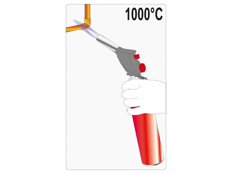 YATO Arzător cu gaz piezo 1kW 1000°C - 4 | YEO