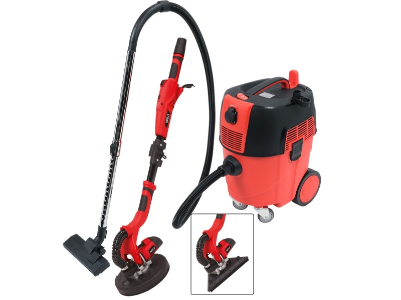 YATO Aspirator industrial automat cu filtru 1600W + șlefuitor de perete Girafă 710W (YT-82350)