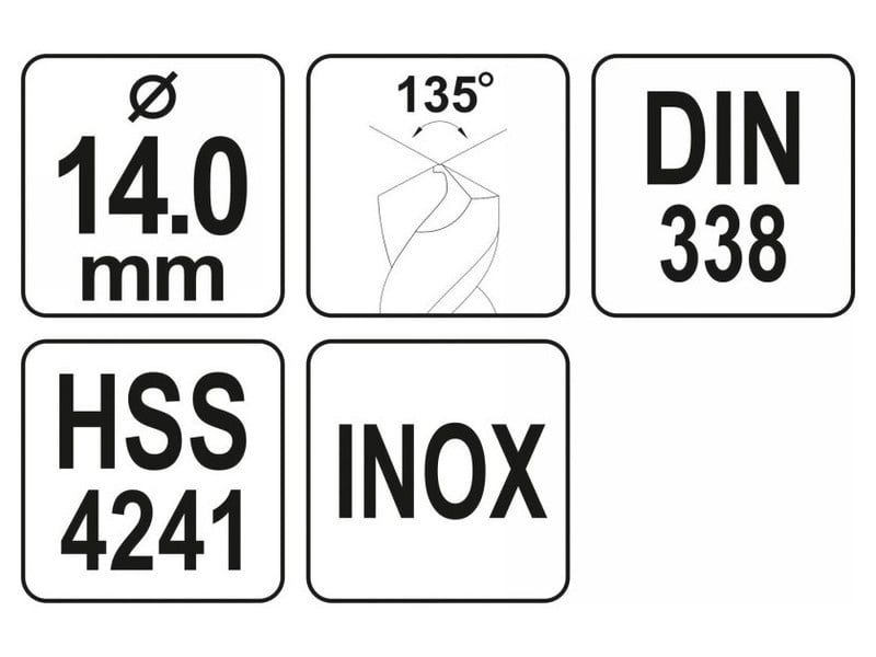 YATO Auger 14,0 x 160/110 mm inox HSS Premium - 3 | YEO