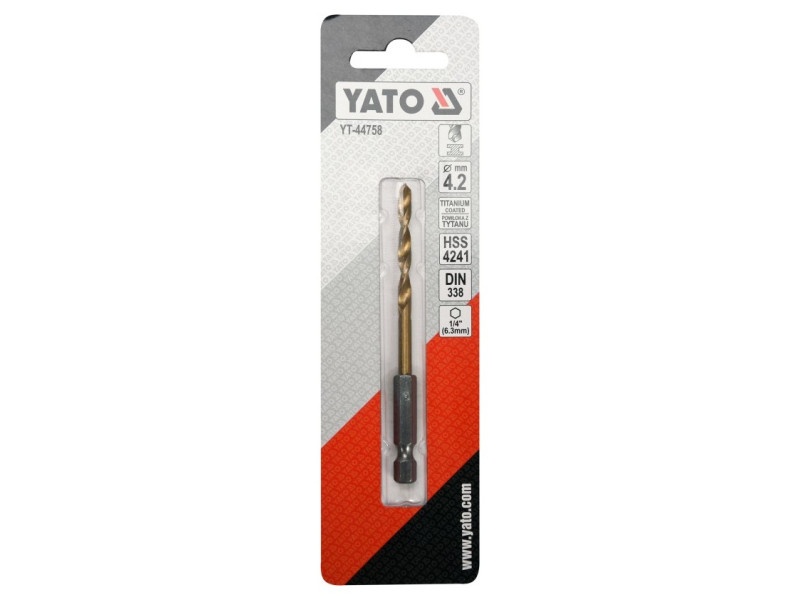 YATO Auger 4,2 x 95/43 mm Suport de bit HSS-TiN - 1 | YEO