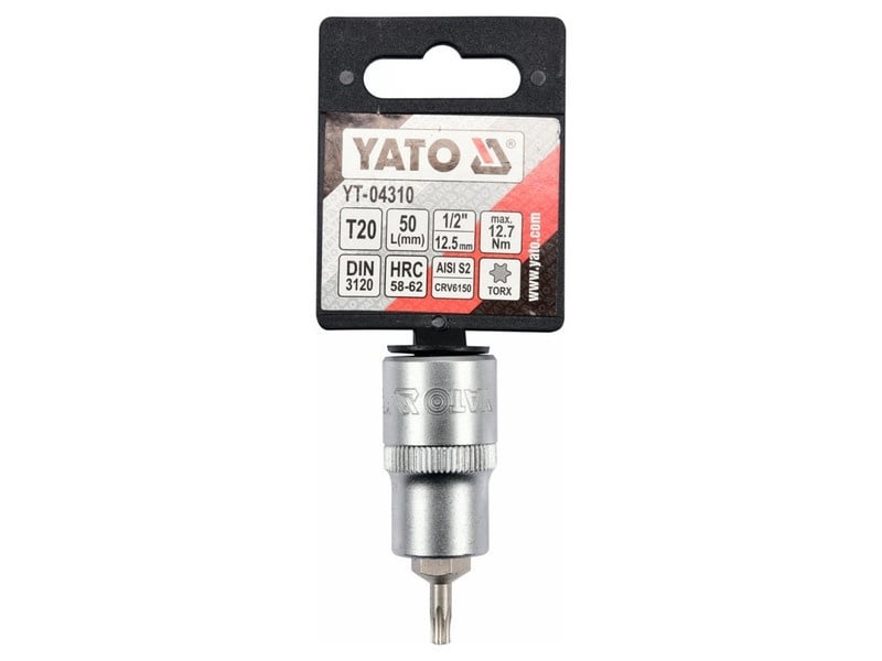 YATO Bit cheie tubulară Torx 1/2" T20 CrV - 2 | YEO