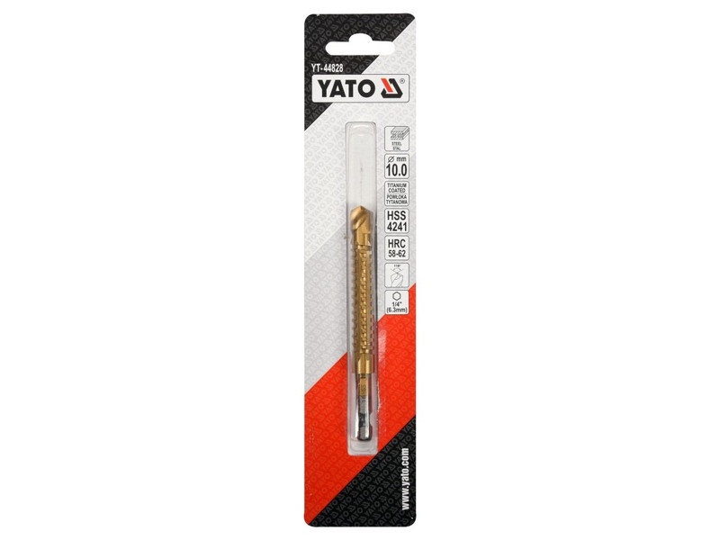 YATO Burghiu de frezat metalic 10,0 x 105 mm suport bit HSS-TiN - 2 | YEO