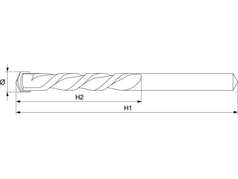 YATO Burghiu pentru roci 6,0 x 150/100 mm cilindric - 1 | YEO