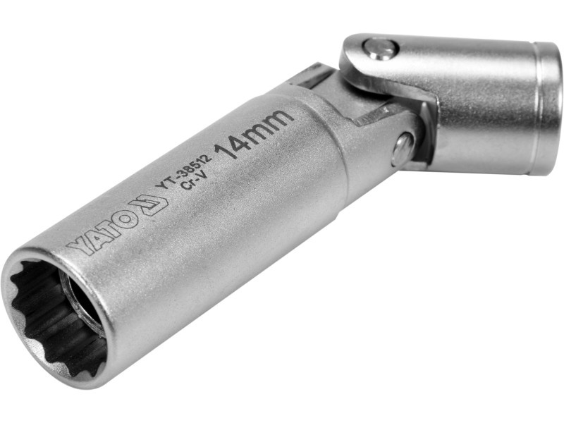 YATO Cheie cu lumânare cu soclu articulat 3/8" 10 mm / 88 mm CrV - 3 | YEO