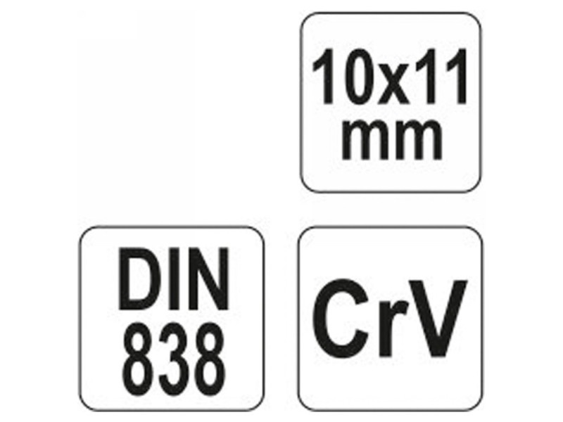YATO Cheie stea îndoită 10 x 11 mm CrV - 3 | YEO
