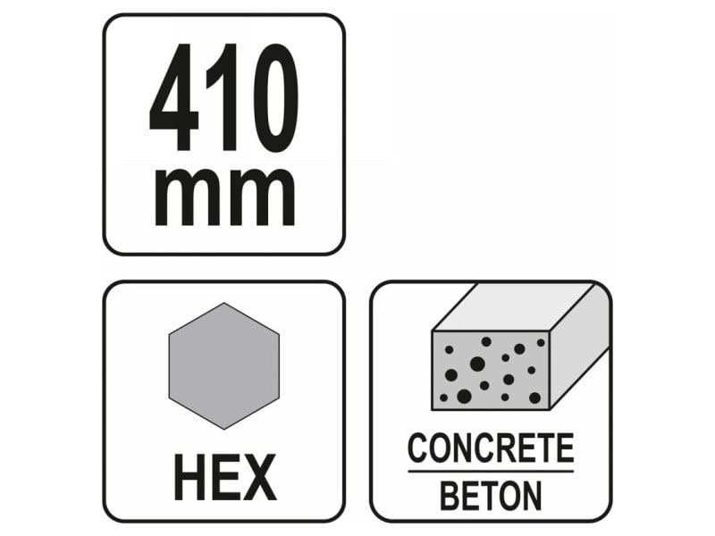 YATO Dăltiță cu mâner ascuțit 410 mm HEX