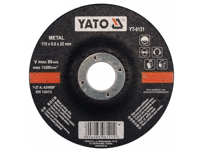 YATO Disc de curățare pentru metal 115 x 6,0 x 22,2 mm