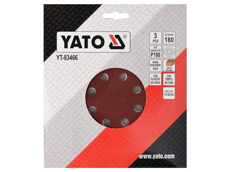 YATO Disc de fixare Velcro 180 mm / P180 (3 buc) - 2 | YEO