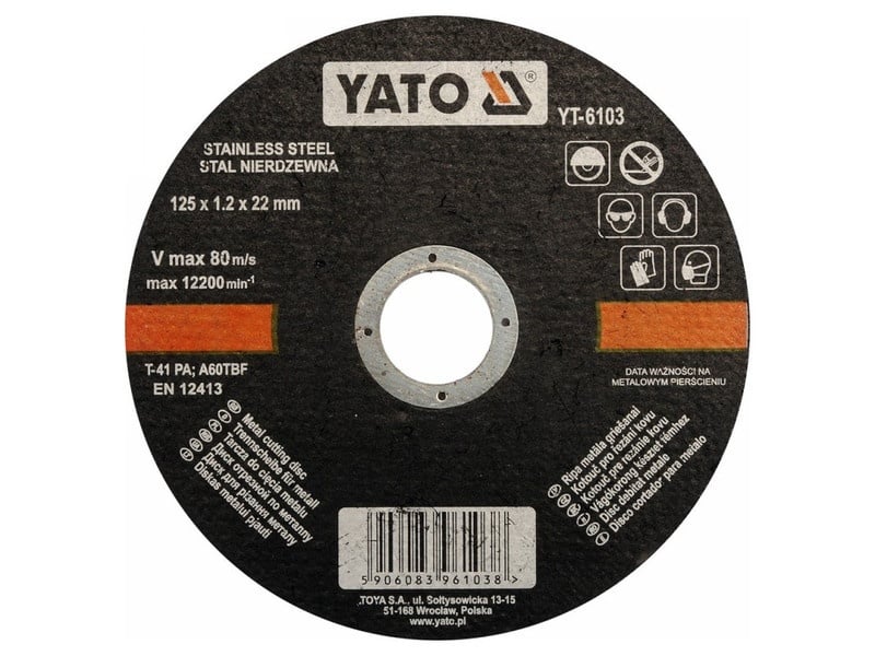 YATO Disc de tăiat pentru metal 125 x 1,2 x 22 mm inox