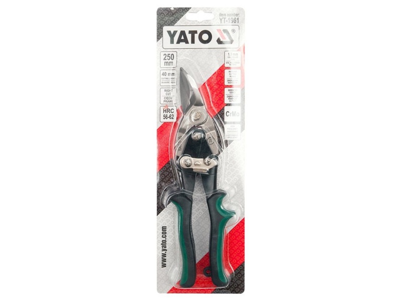YATO Foarfece de tăiat plăci 250 mm dreapta CrMo - 1 | YEO