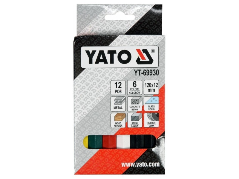 YATO Grease Crayons color (12 bucăți) - 1 | YEO