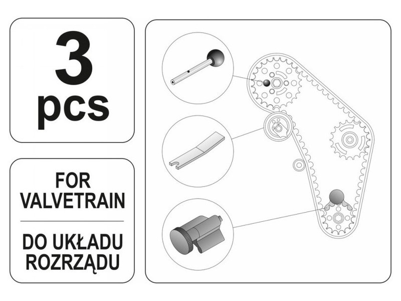 YATO Kit de montare pentru controlul motorului diesel 3 piese