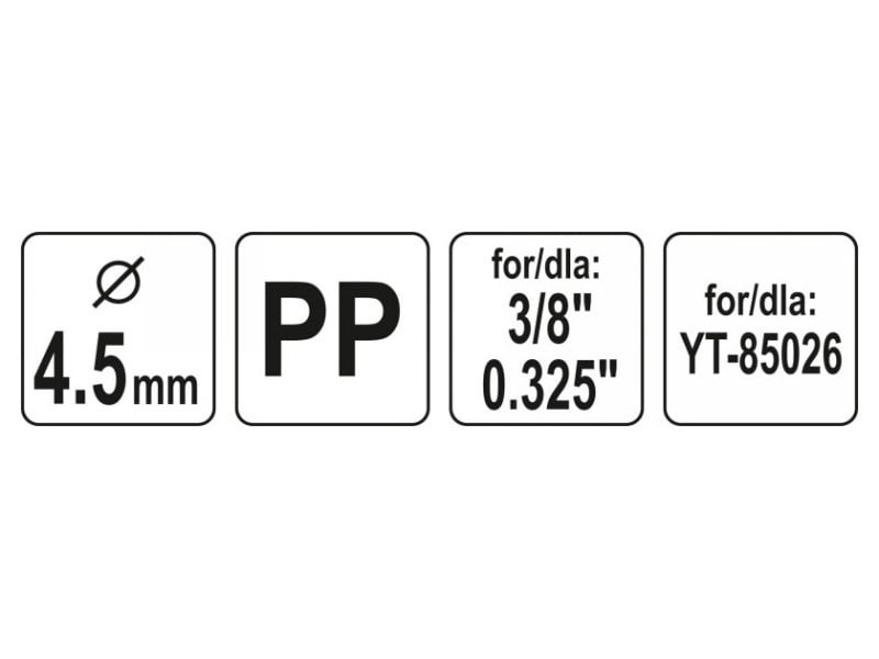 YATO Mâner pentru limetă pentru ferăstrău cu lanț de 4,5 mm - 3 | YEO